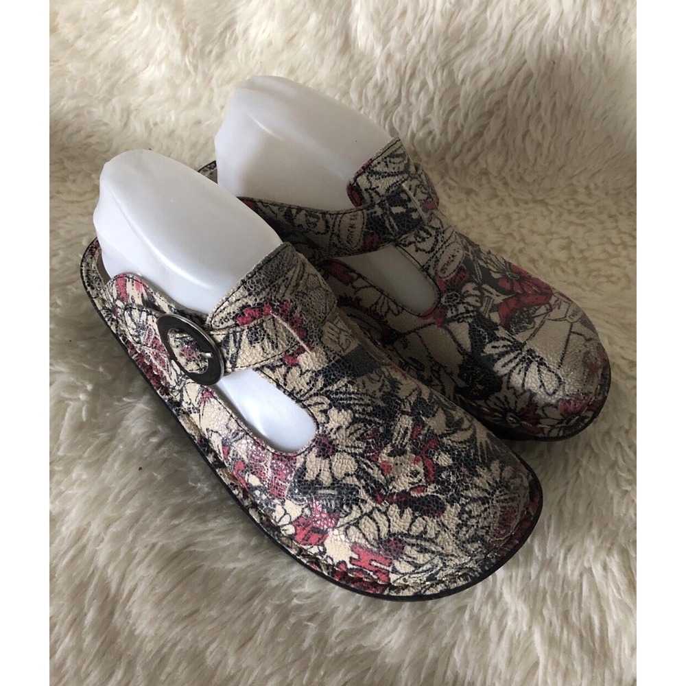 Alegria PJ Lite Comic Book Leather Clog US 8-8.5 EUR 38 Women's Slip On Shoes